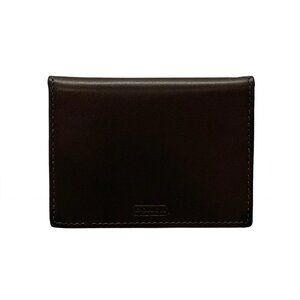 Auth COACH - Dark Brown Leather Card Case